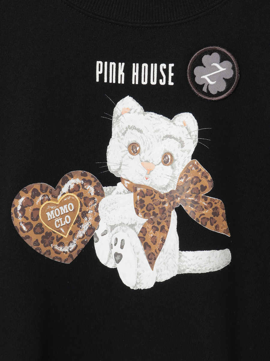 PINK HOUSE&times;Momoclo テディ＆ネコプリントトレーナー 詳細画像 イエロー・ネコ 7