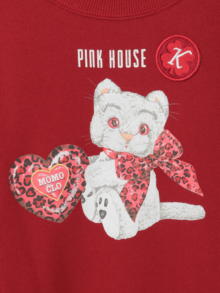 PINK HOUSE&times;Momoclo テディ＆ネコプリントトレーナー 詳細画像 イエロー・ネコ 8