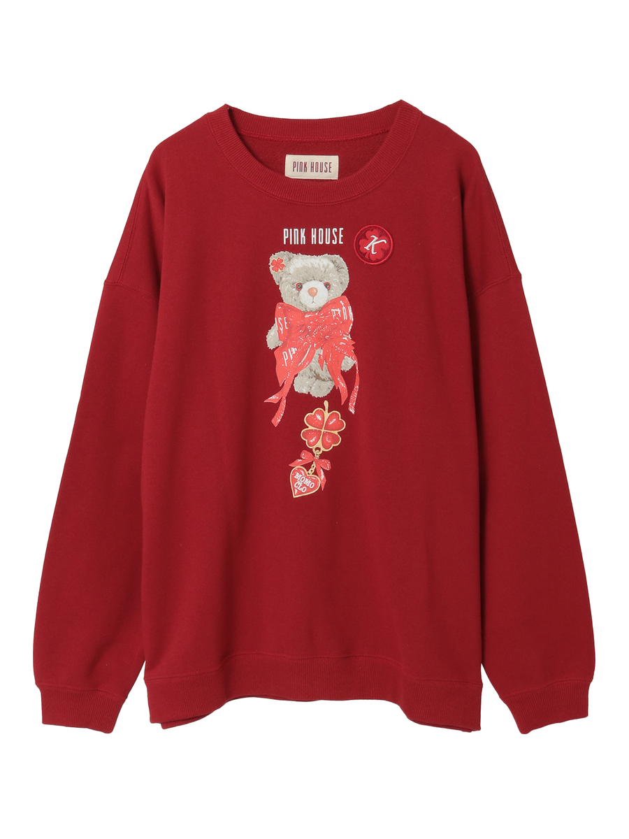 PINK HOUSE×Momoclo テディ＆ネコプリントトレーナー｜ピンクハウス