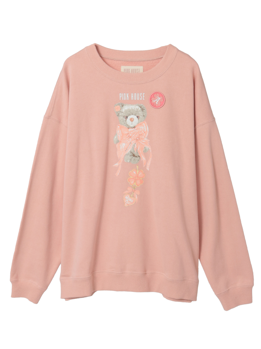 PINK HOUSE&times;Momoclo テディ＆ネコプリントトレーナー 詳細画像 ピンク・クマ 1