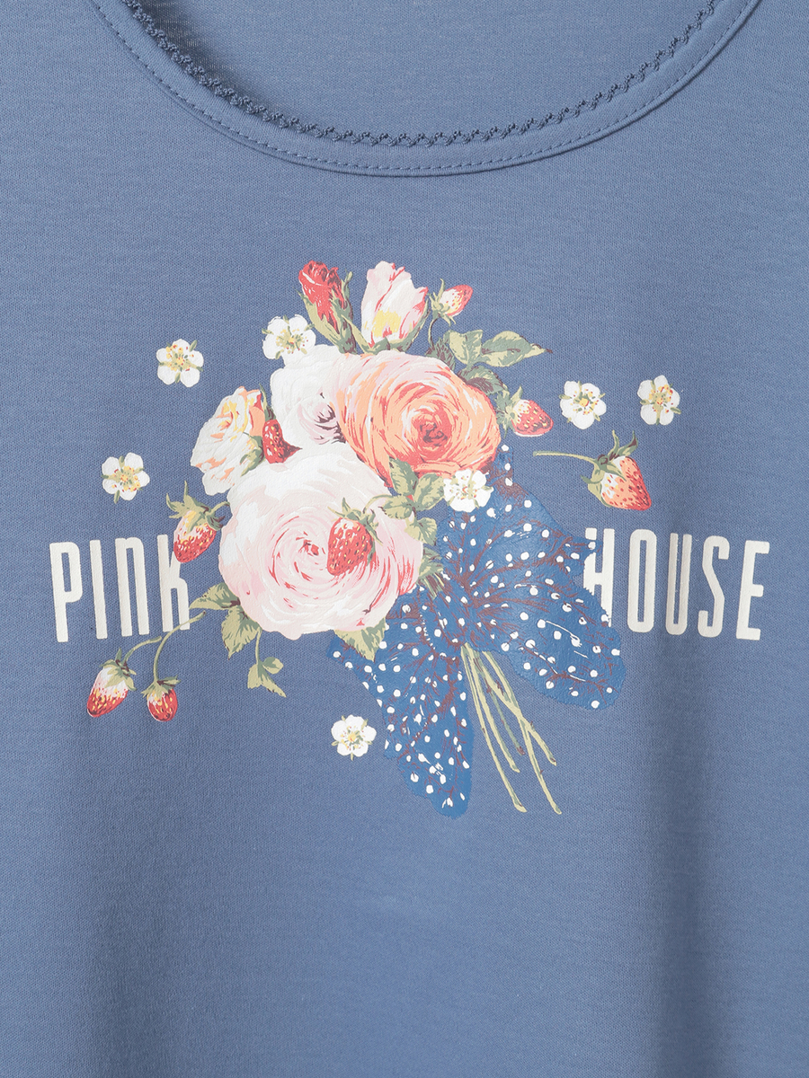 リボンブーケプリントカットソー 詳細画像 アカ 6