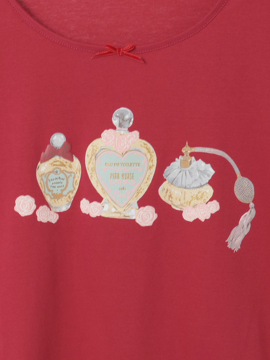 パフュームプリントカットソー 詳細画像 ローズレッド 8