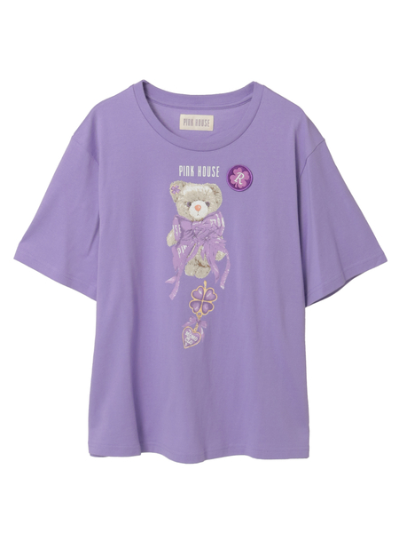 PINK HOUSE×Momoclo テディ＆ネコプリントカットソー