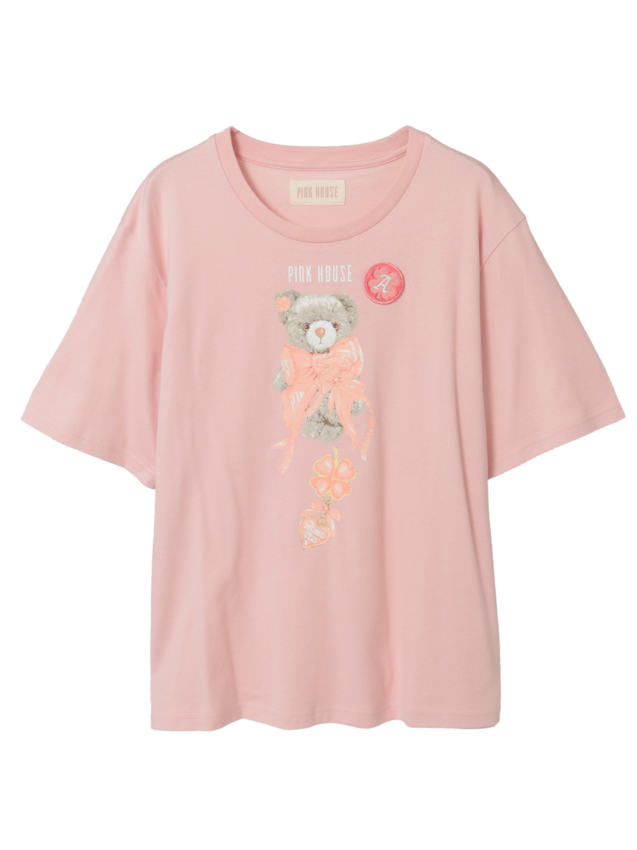PINK HOUSE&times;Momoclo テディ＆ネコプリントカットソー 詳細画像 ピンク・クマ 1