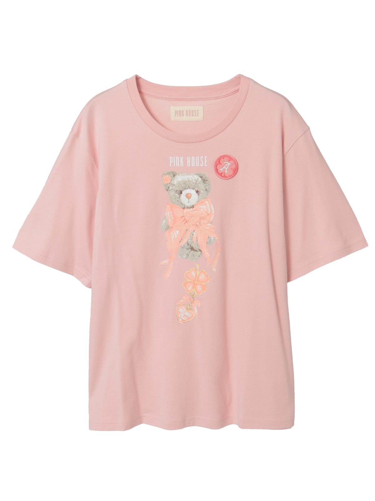 PINK HOUSE×Momoclo テディ＆ネコプリントカットソー｜ピンク