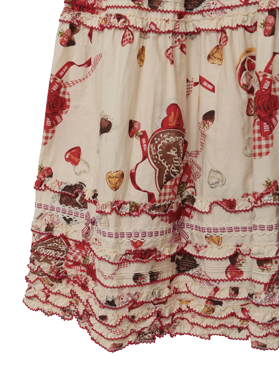 スウィートメモリーズプリントワンピース 詳細画像 ブラック 12