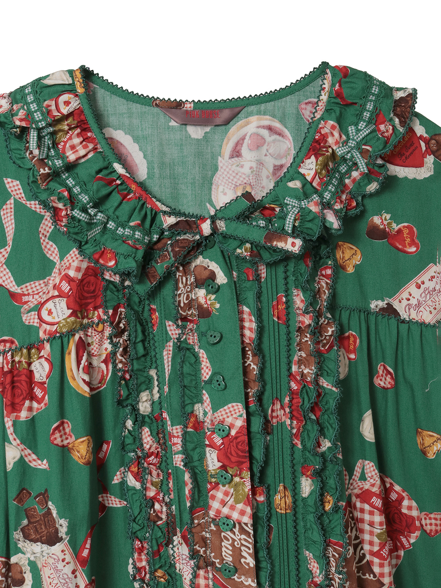 スウィートメモリーズプリントワンピース 詳細画像 ブラック 3