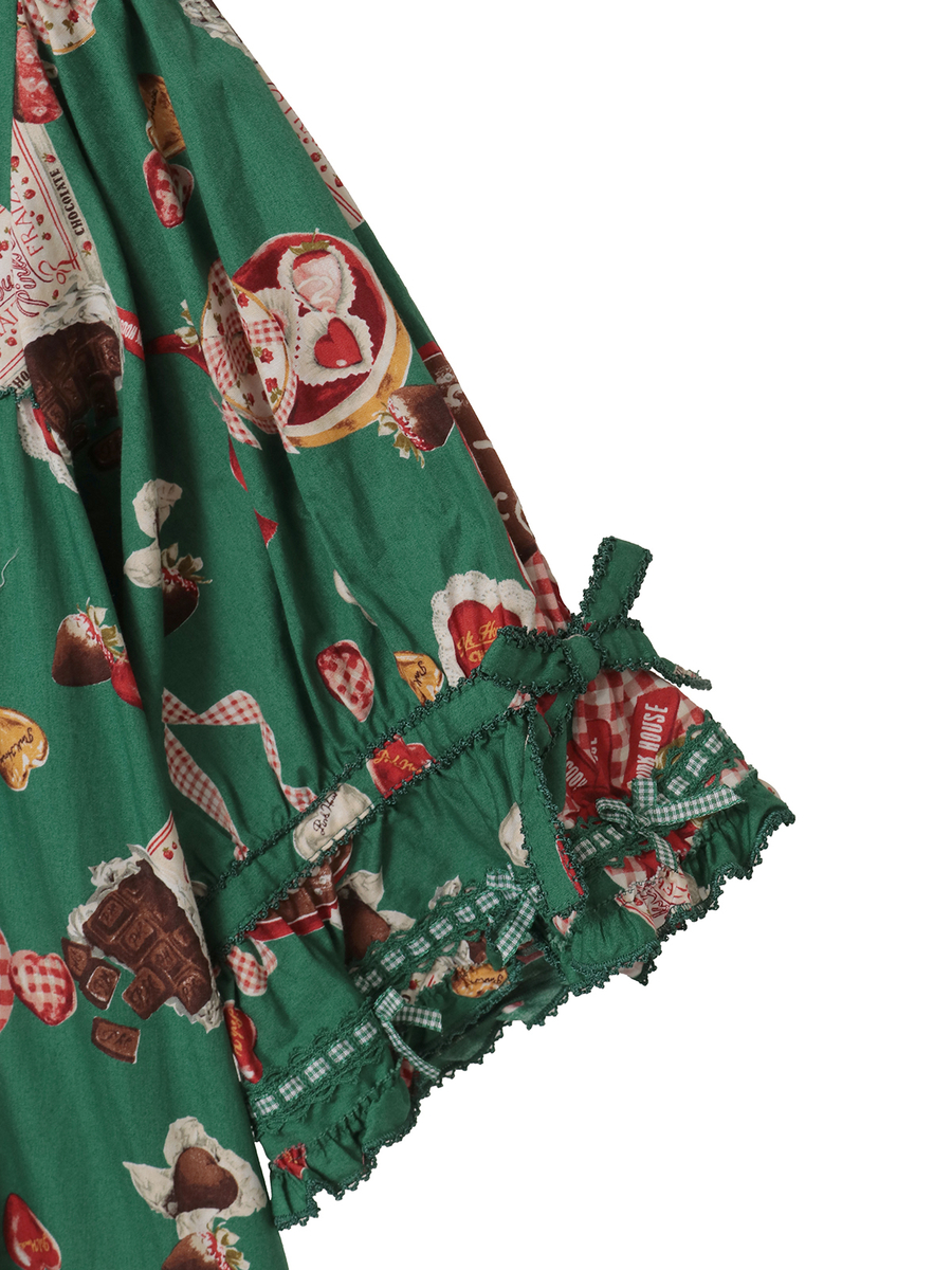 スウィートメモリーズプリントワンピース 詳細画像 ブラック 4