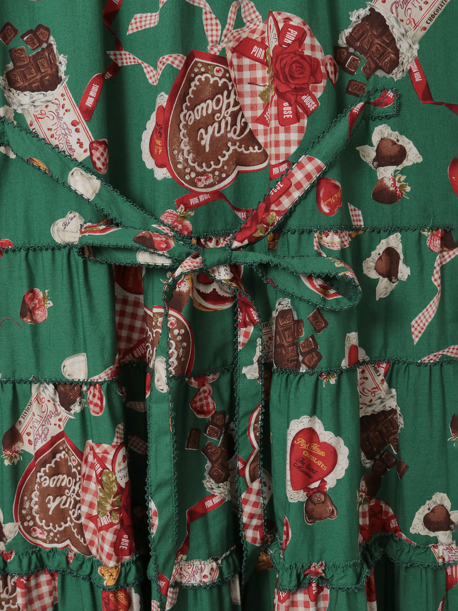 スウィートメモリーズプリントワンピース 詳細画像 ブラック 6