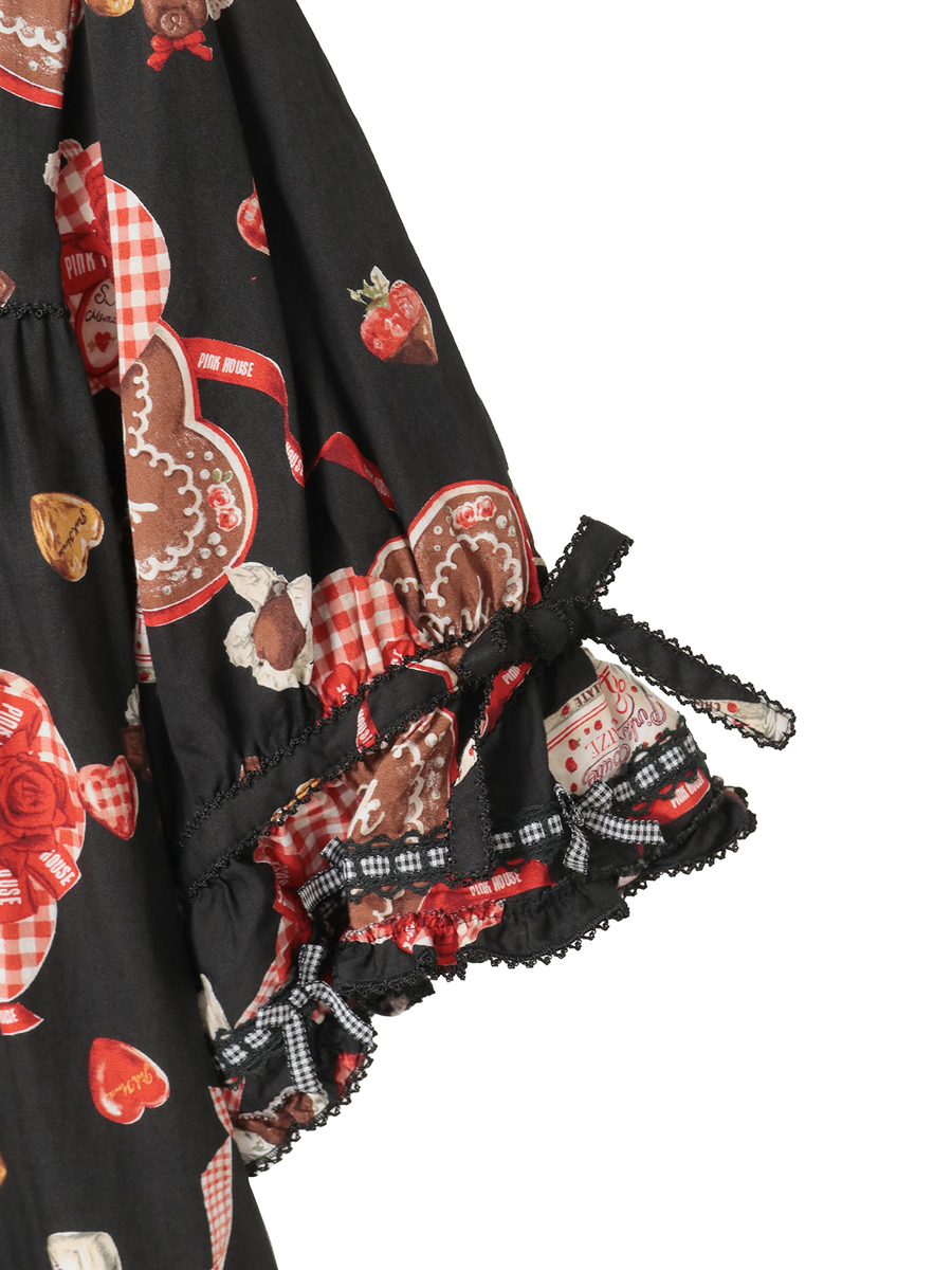 スウィートメモリーズプリントワンピース 詳細画像 ブラック 7