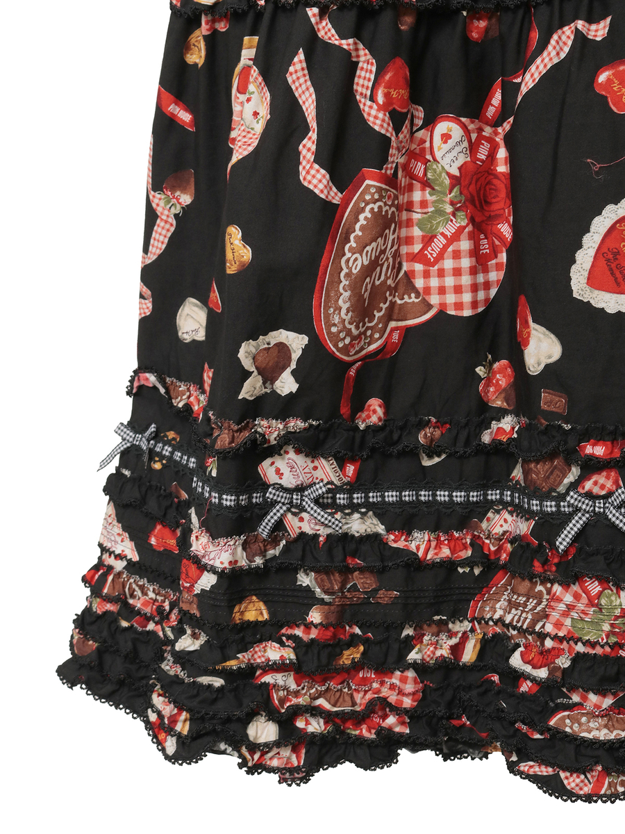 スウィートメモリーズプリントワンピース 詳細画像 ブラック 8