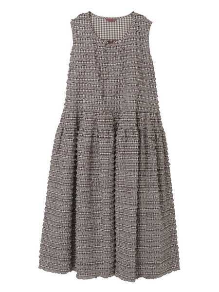 ギンガムチェックフリルワンピース