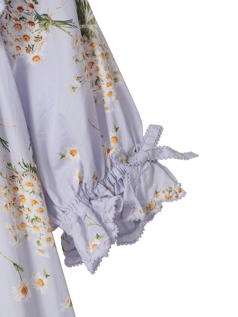 マーガレットブーケプリントワンピース 詳細画像 サックス 11