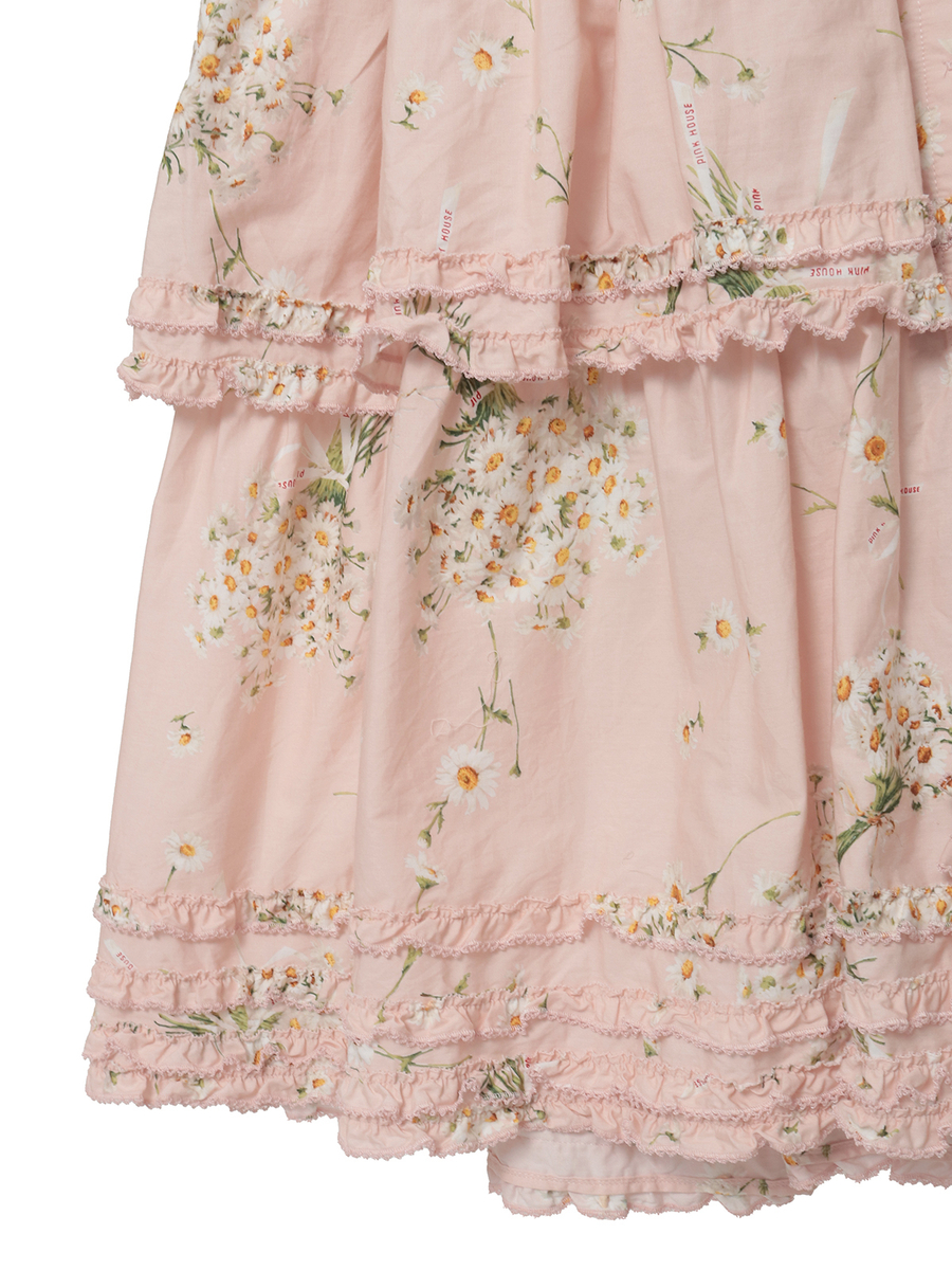 マーガレットブーケプリントワンピース 詳細画像 サックス 8