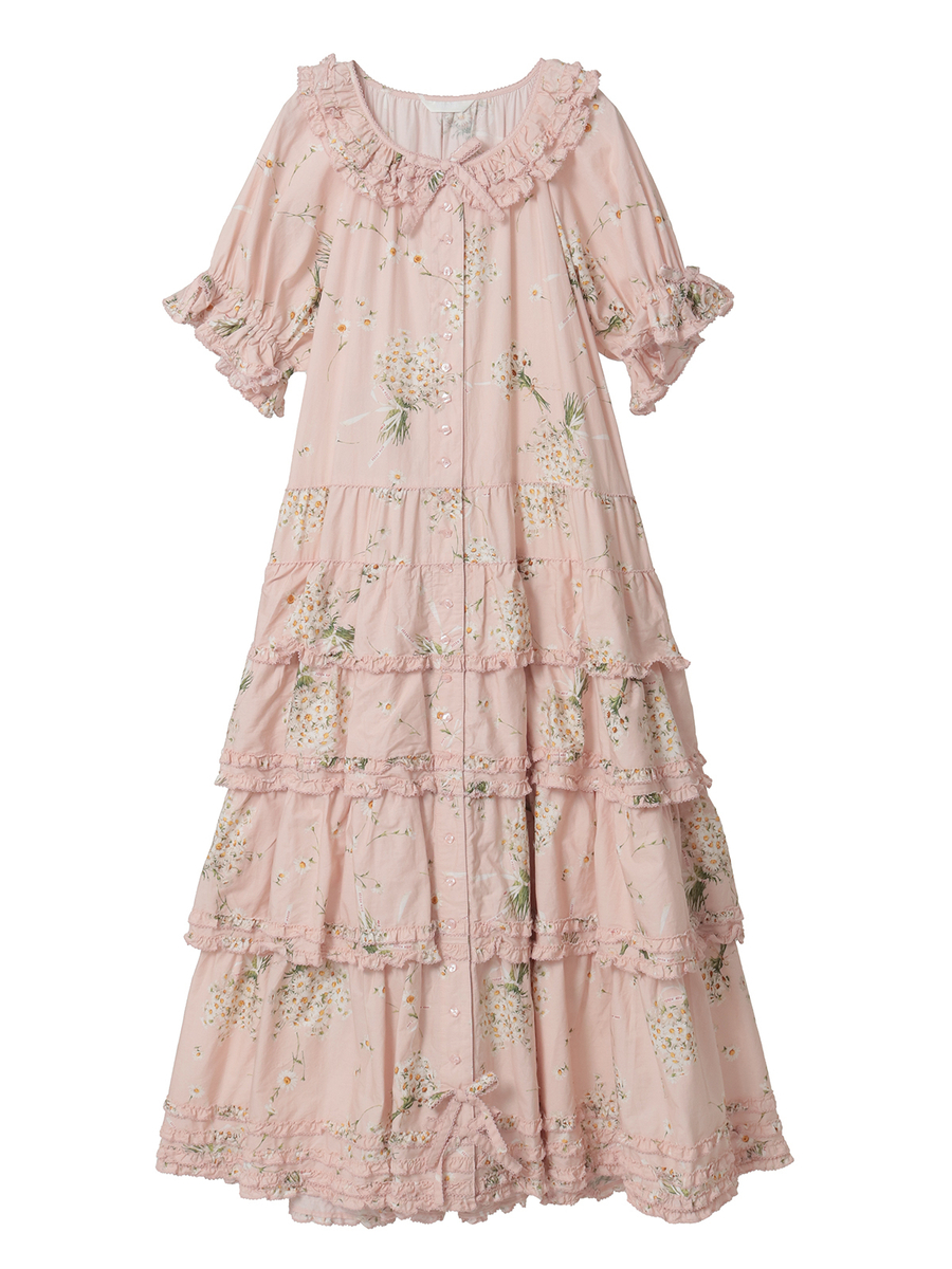 マーガレットブーケプリントワンピース 詳細画像 ピンク 1