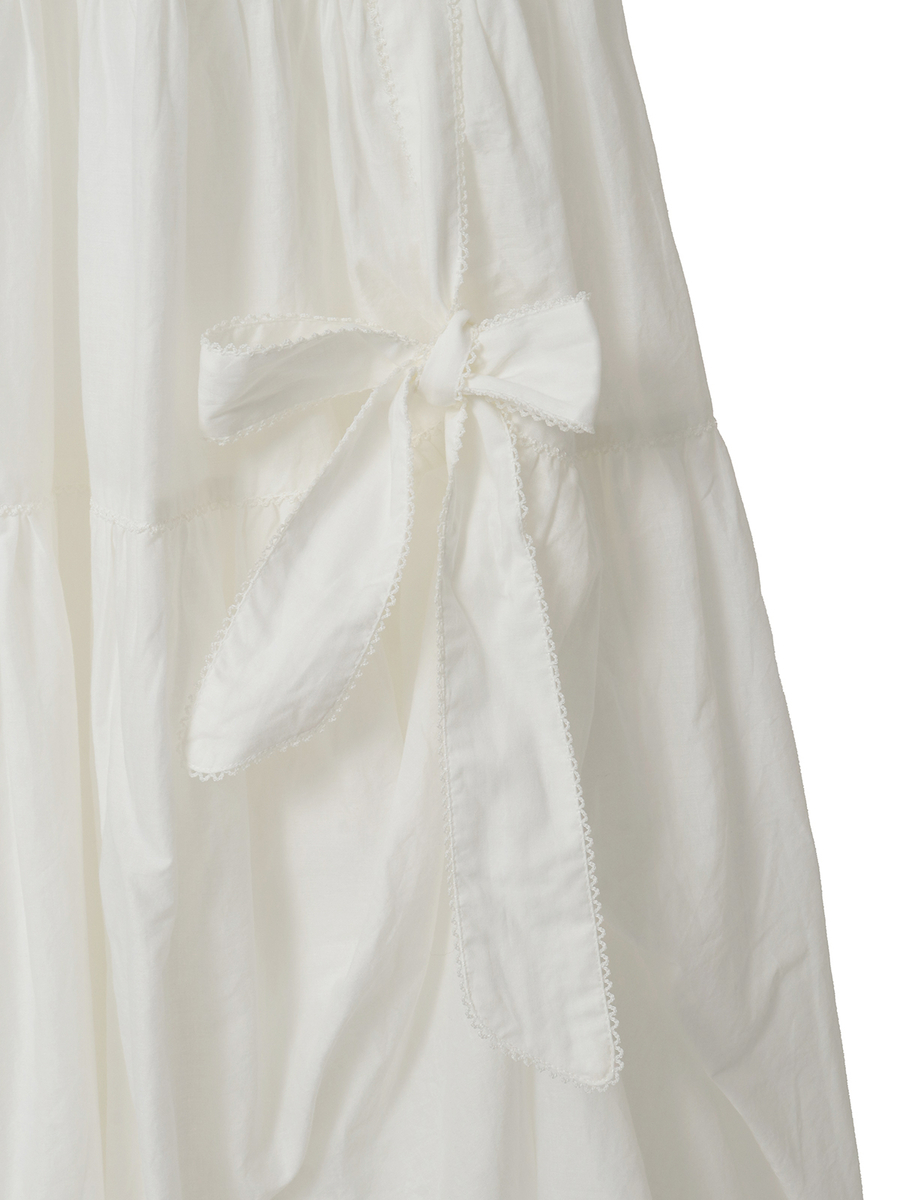 たくし上げリボン付きローンワンピース 詳細画像 サックス 12