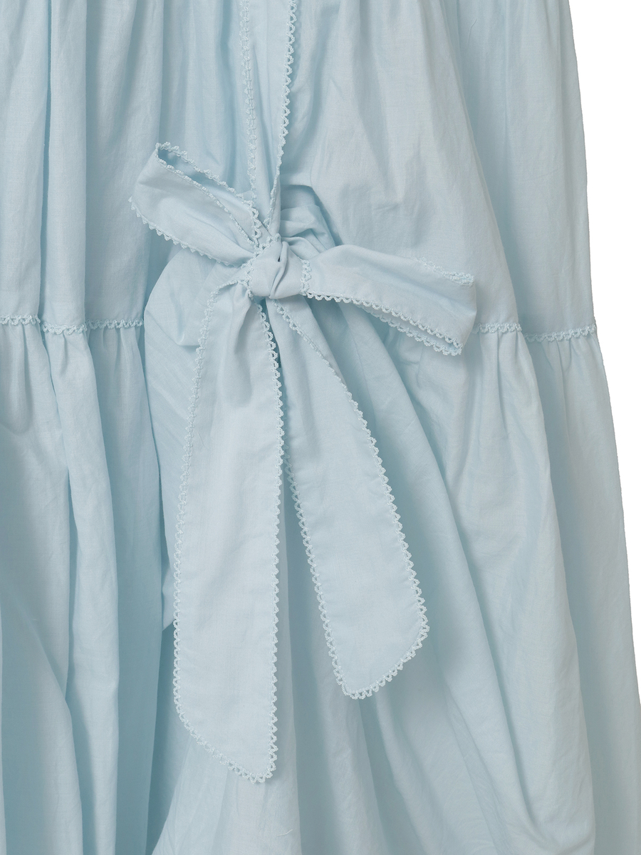 たくし上げリボン付きローンワンピース 詳細画像 サックス 14