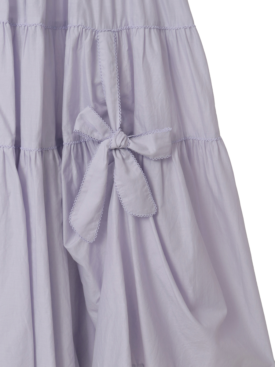 たくし上げリボン付きローンワンピース 詳細画像 サックス 16