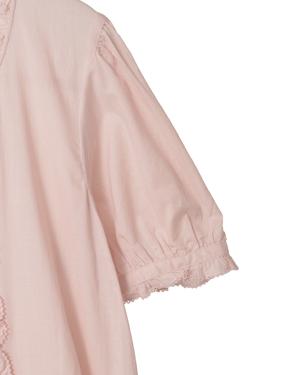 たくし上げリボン付きローンワンピース 詳細画像 サックス 4