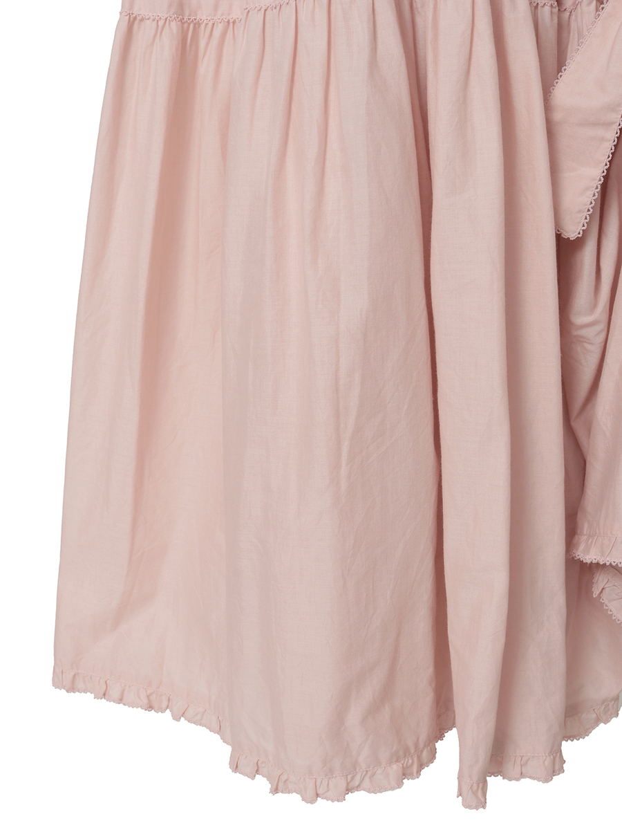 たくし上げリボン付きローンワンピース 詳細画像 サックス 5