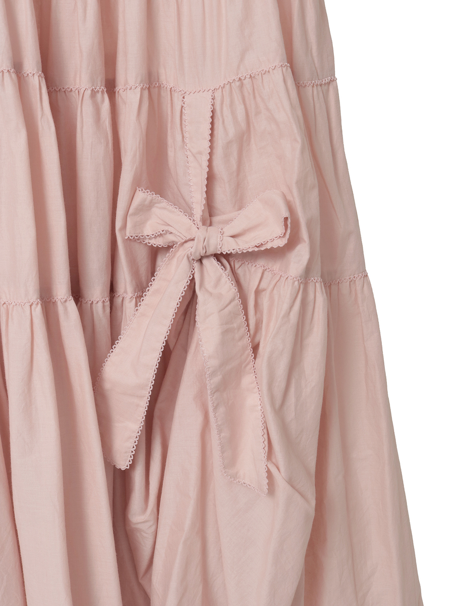 たくし上げリボン付きローンワンピース 詳細画像 サックス 6