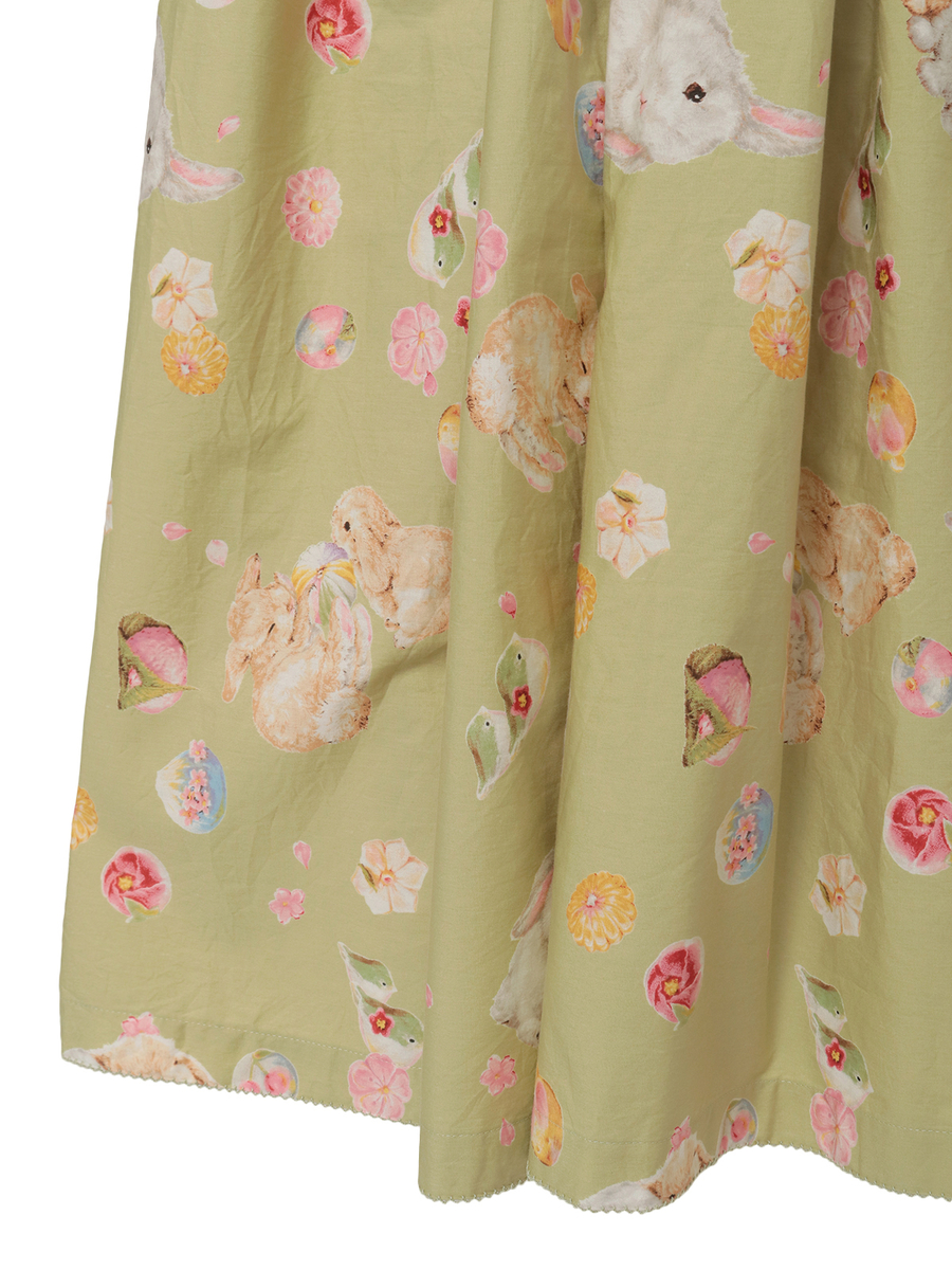 幸見うさぎプリントティアードワンピース 詳細画像 クロ 10