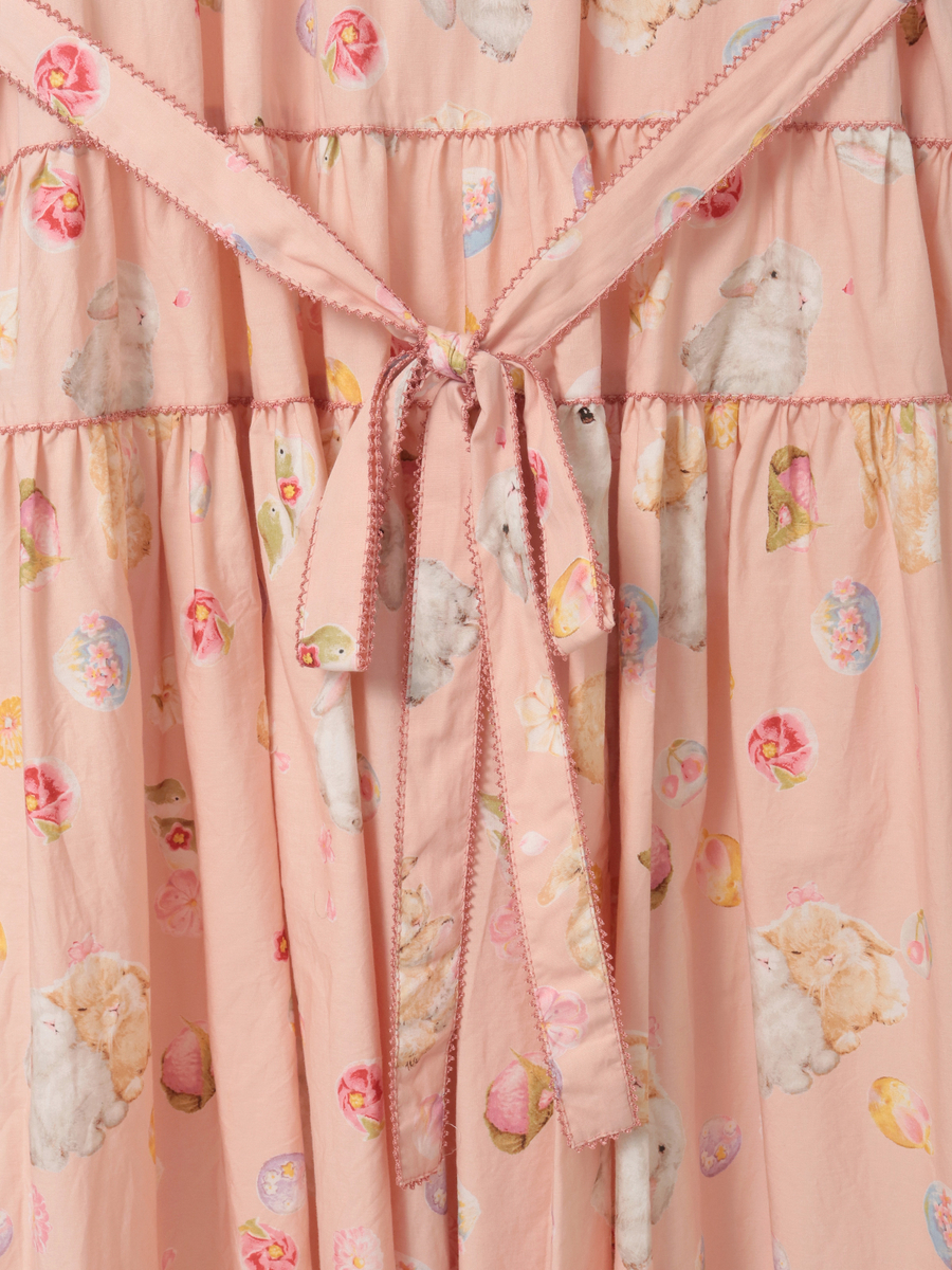 幸見うさぎプリントティアードワンピース 詳細画像 クロ 6