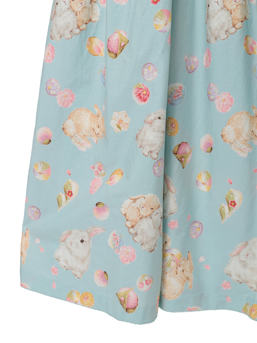 幸見うさぎプリントティアードワンピース 詳細画像 クロ 9