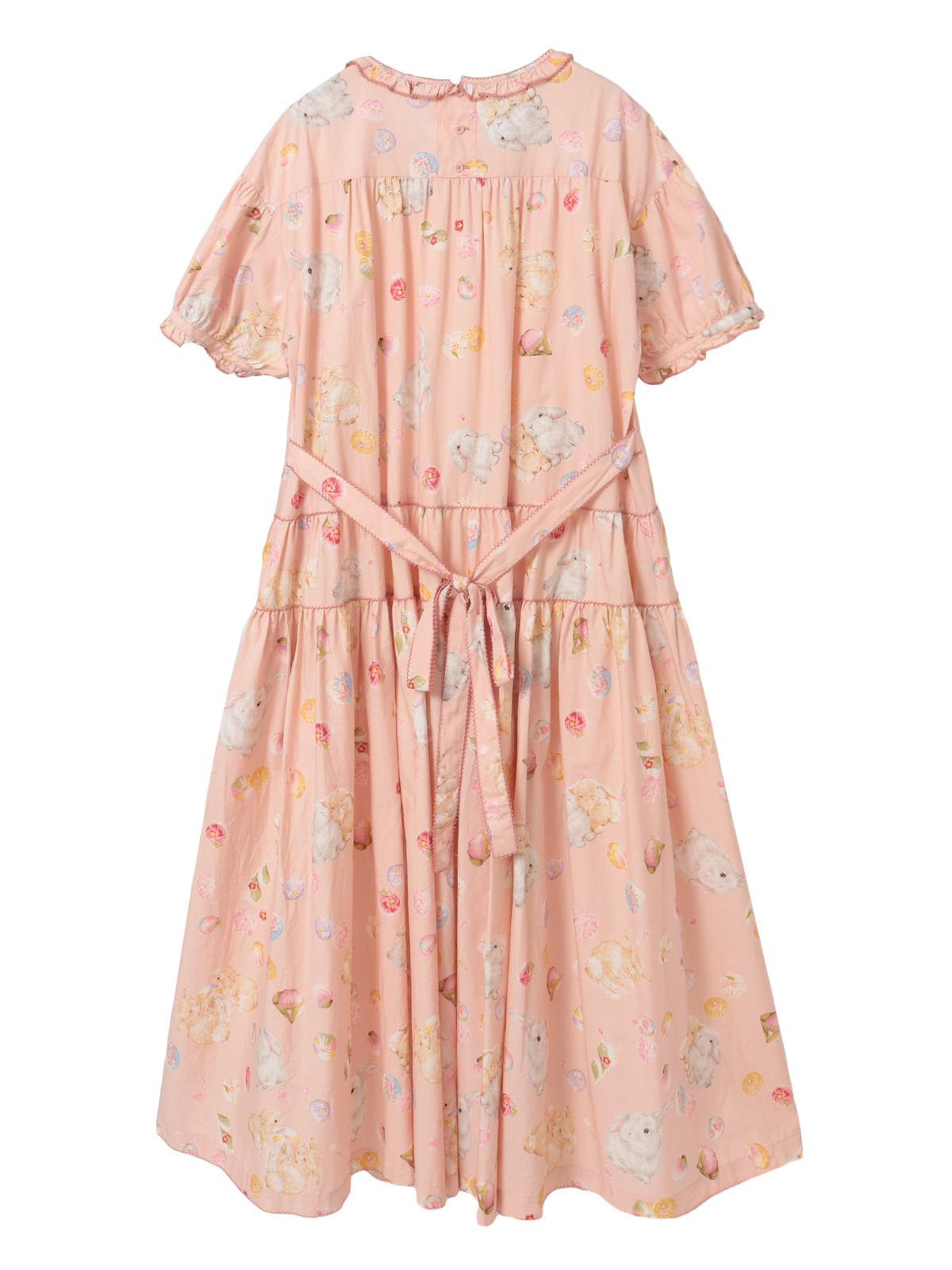 ピンクハウス　うさぎ　ハロウィン　ワンピース 幸見うさぎプリントティアードワンピース｜ピンクハウスオフィシャル