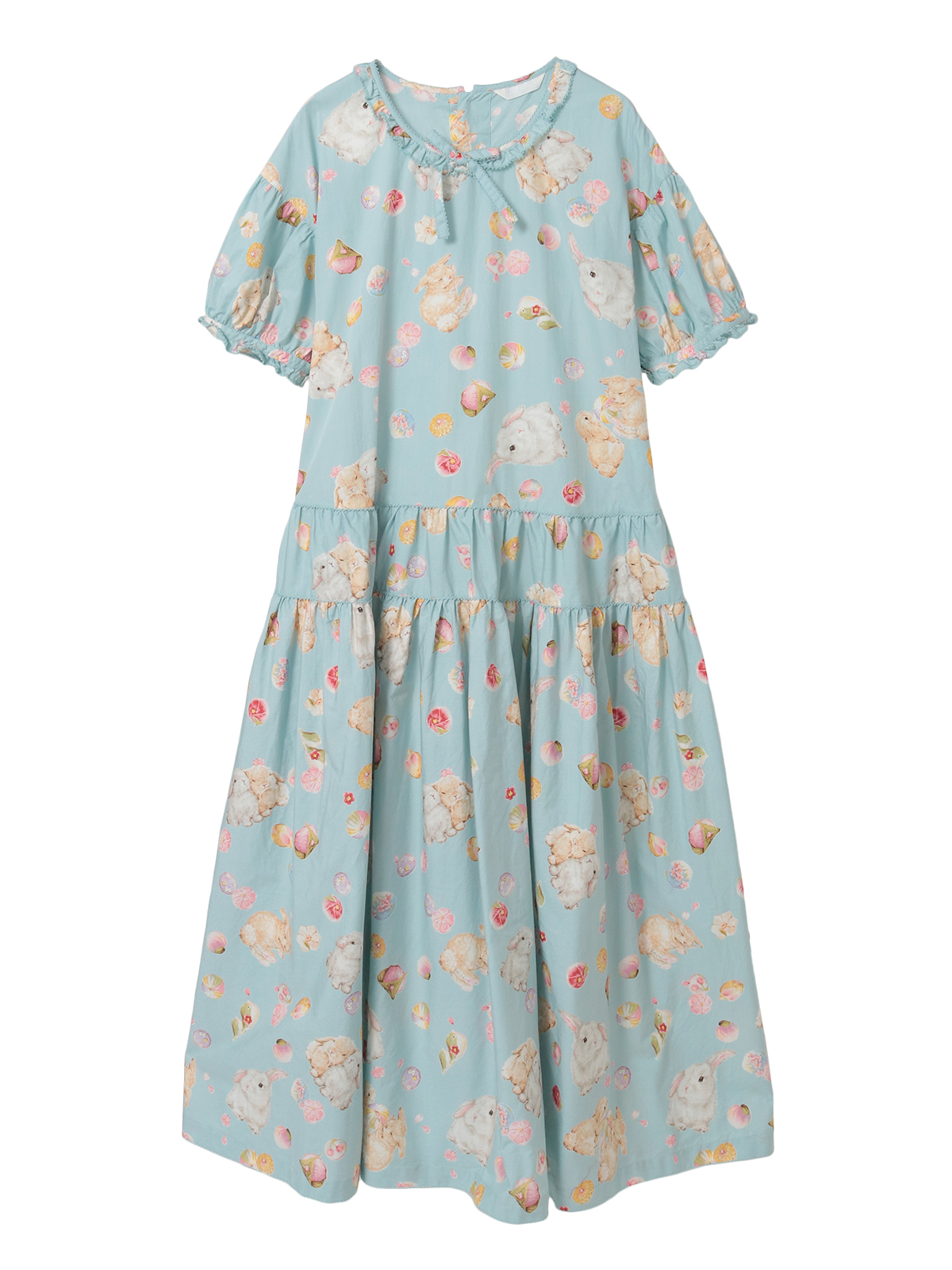 幸見うさぎプリントティアードワンピース｜ピンクハウスオフィシャル