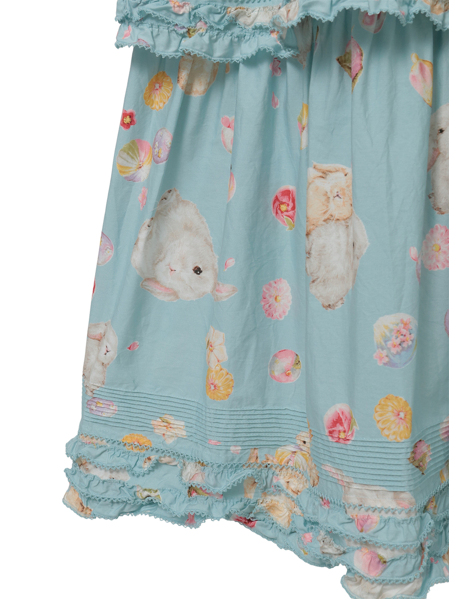 幸見うさぎプリントフリルワンピース 詳細画像 ソライロ 5