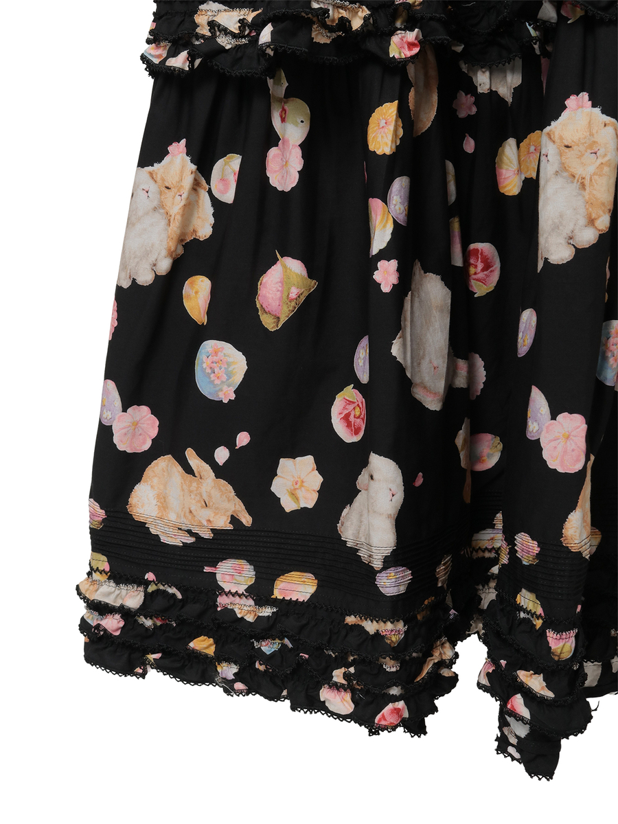 幸見うさぎプリントフリルワンピース 詳細画像 ソライロ 7