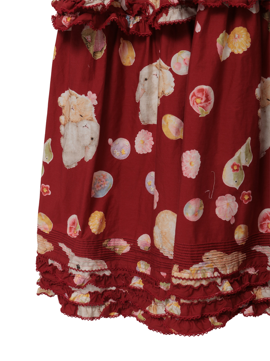 幸見うさぎプリントフリルワンピース 詳細画像 ソライロ 8