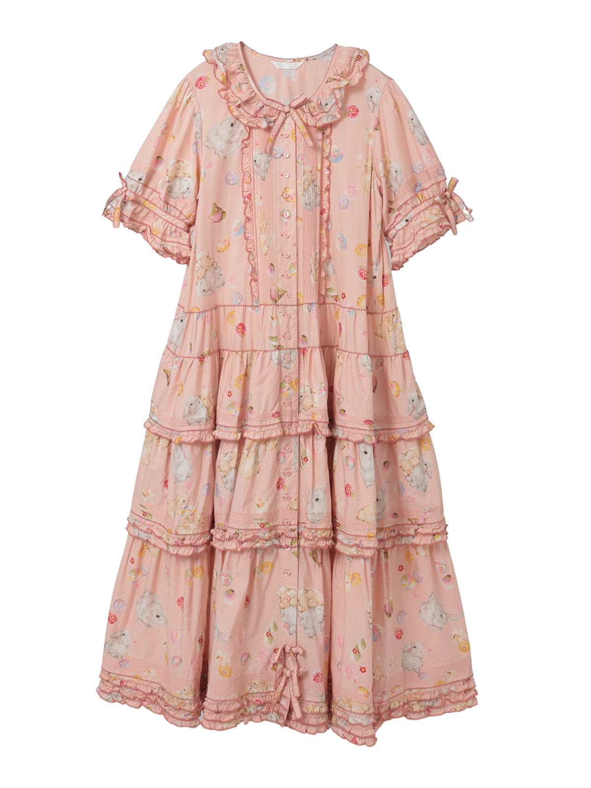 【極美品】 ピンクハウス ワンピース うさぎ ピコフリル 近年 定価10万 極美品】 ピンクハウス ワンピース うさぎ ピコフリル 近年 定価10万