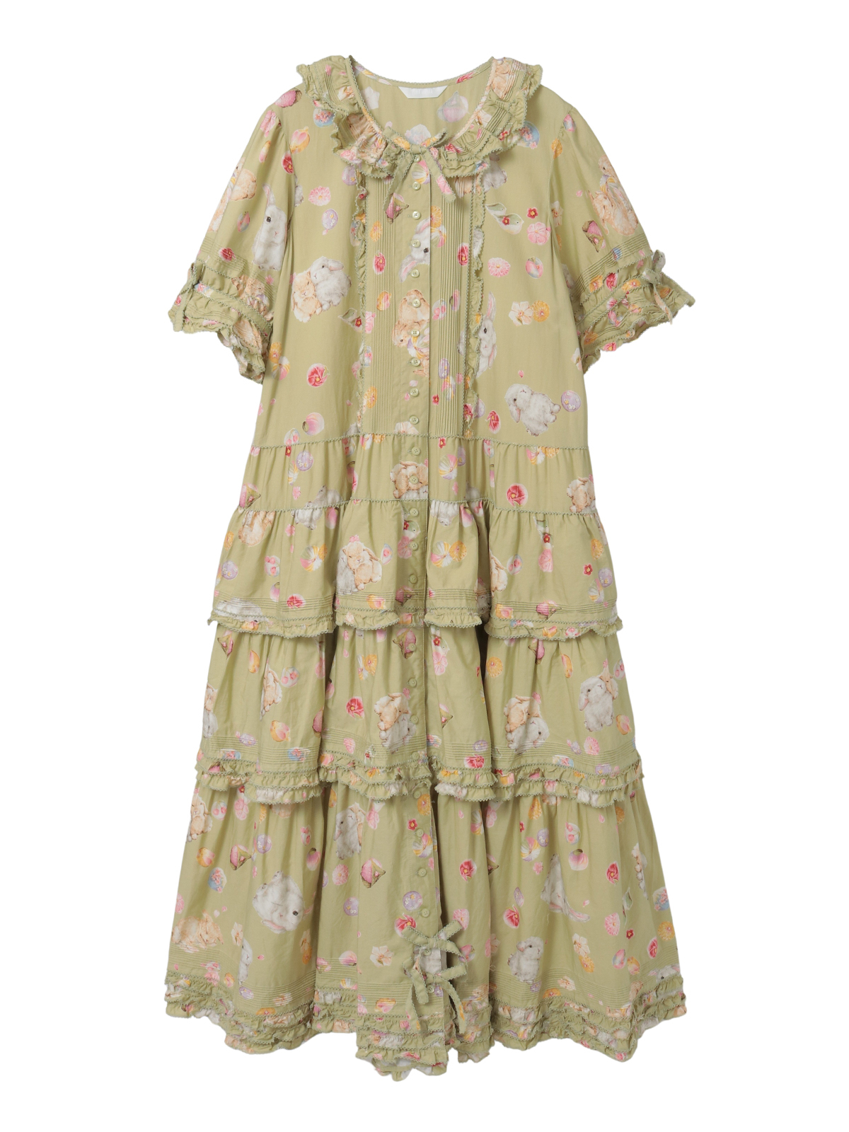 【極美品】 ピンクハウス ワンピース うさぎ ピコフリル 近年 定価10万 極美品】 ピンクハウス ワンピース うさぎ ピコフリル 近年 定価10万