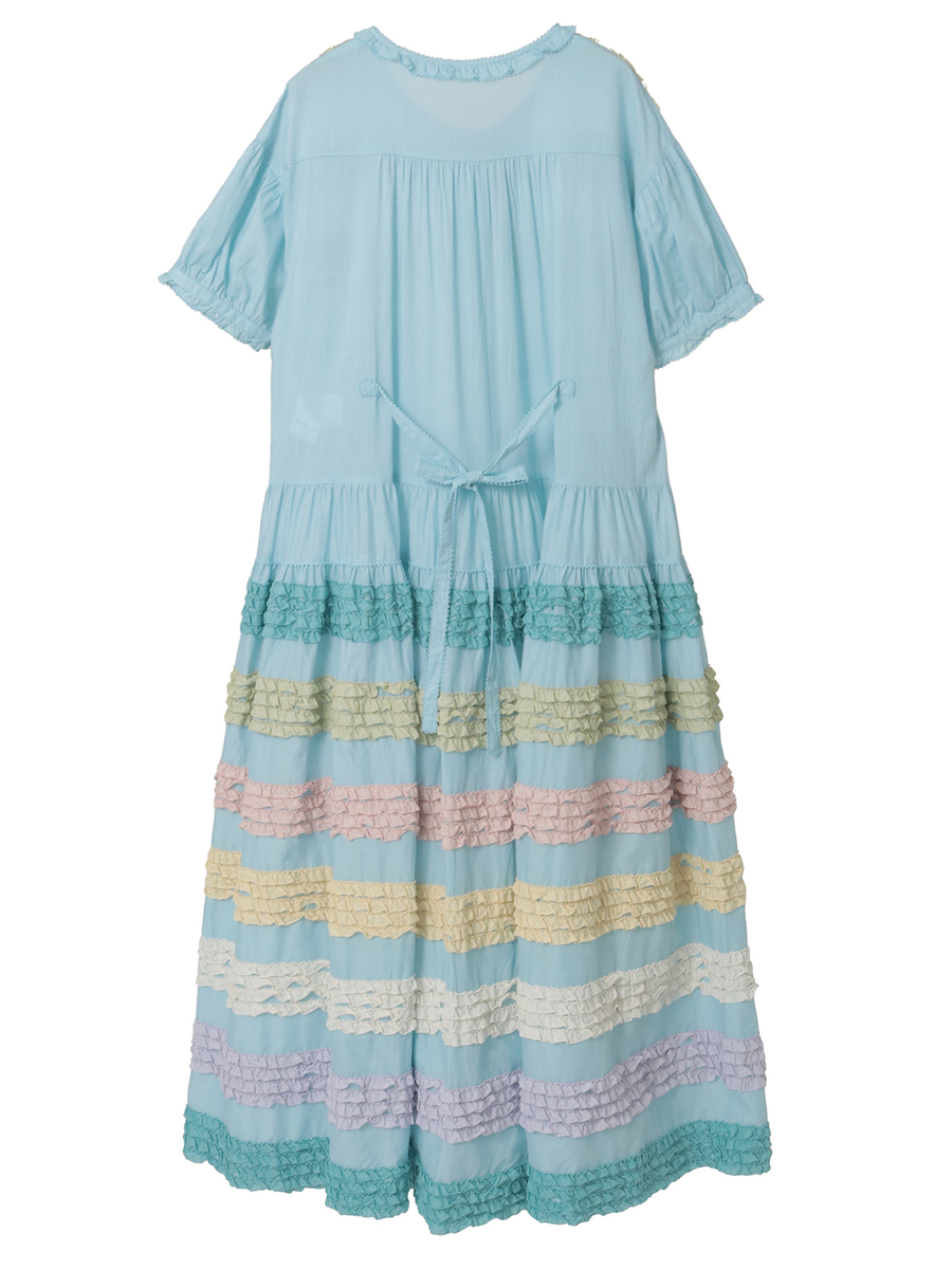 カラフルフリル使いワンピース 詳細画像 シロ 2