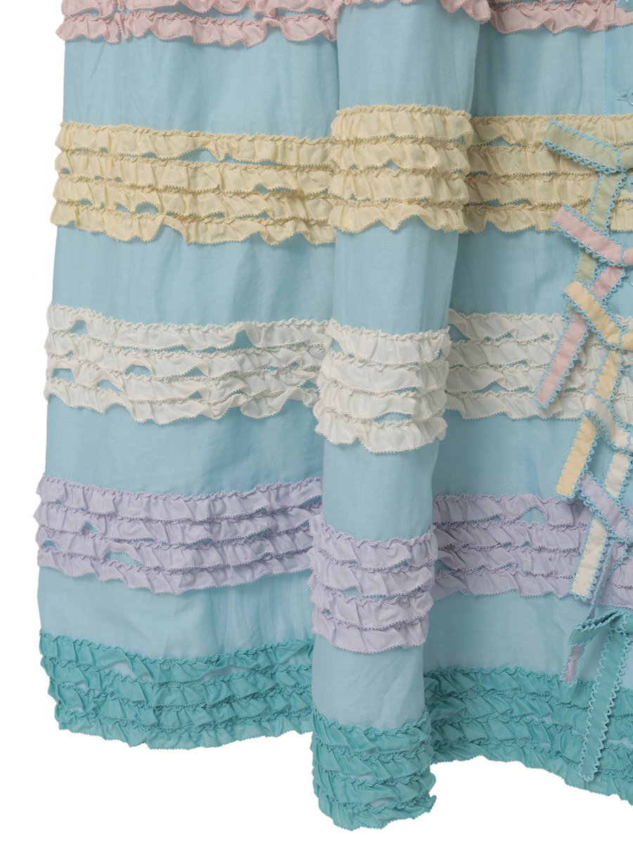 カラフルフリル使いワンピース 詳細画像 シロ 5