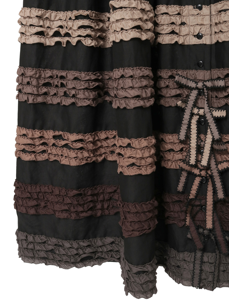 カラフルフリル使いワンピース 詳細画像 シロ 7