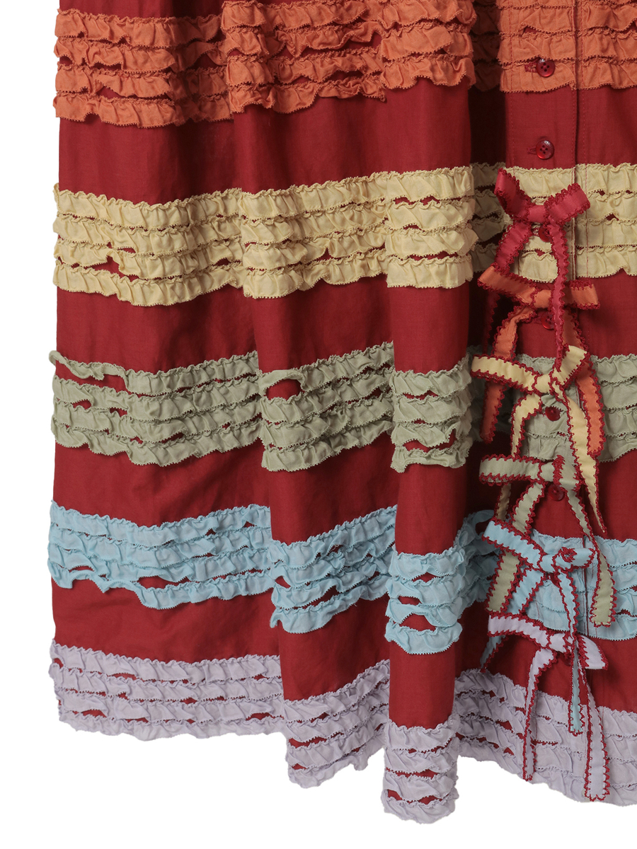 カラフルフリル使いワンピース 詳細画像 シロ 9