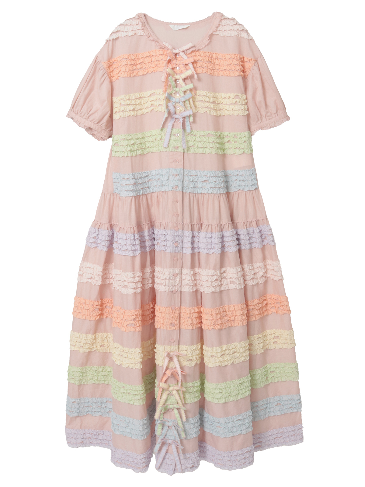 ✨極美品✨PINK HOUSE ピンクハウス ロングワンピース　マキシ丈　フリル フリル使いワンピース （ロング・マキシ丈ワンピース）｜PINK HOUSE