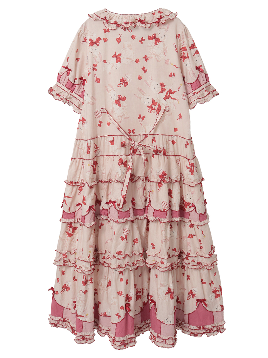 ツインラビットプリントワンピース 詳細画像 イチゴミルク 2