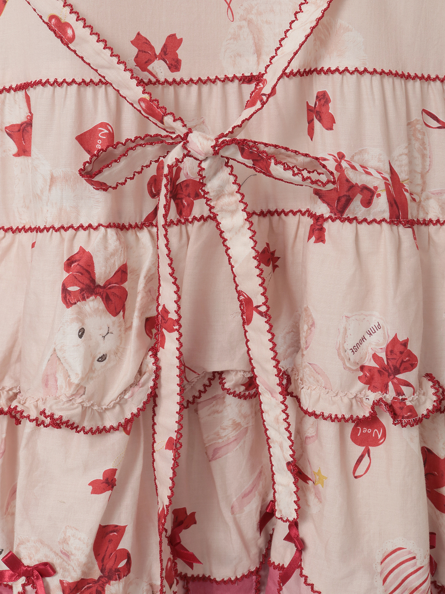 ツインラビットプリントワンピース 詳細画像 イチゴミルク 6