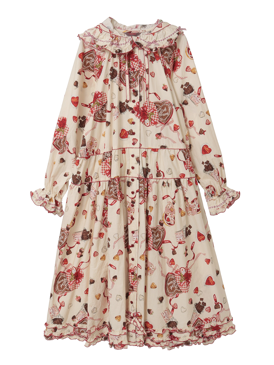 スウィートメモリーズプリントミディワンピース 詳細画像 ミルク 1