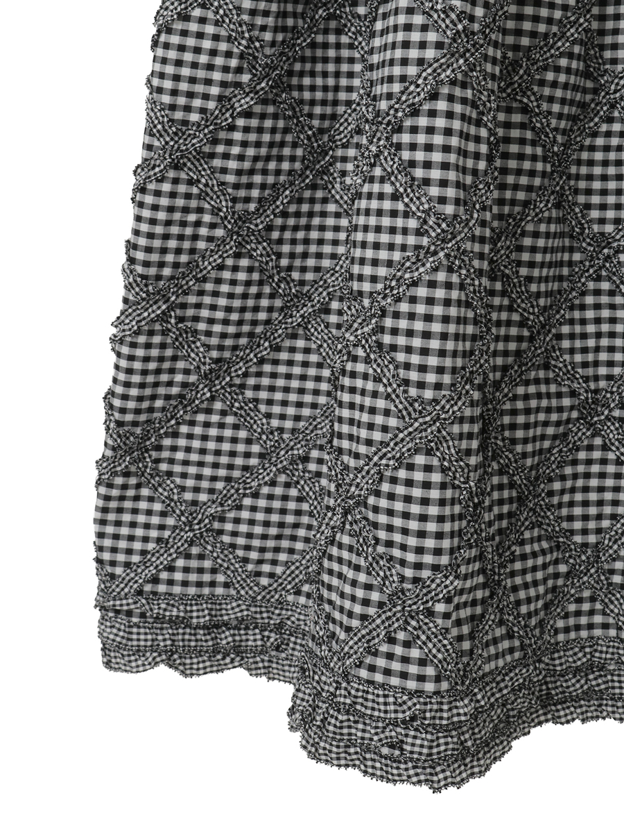 ギンガムチェックミディワンピース 詳細画像 グリーン 8