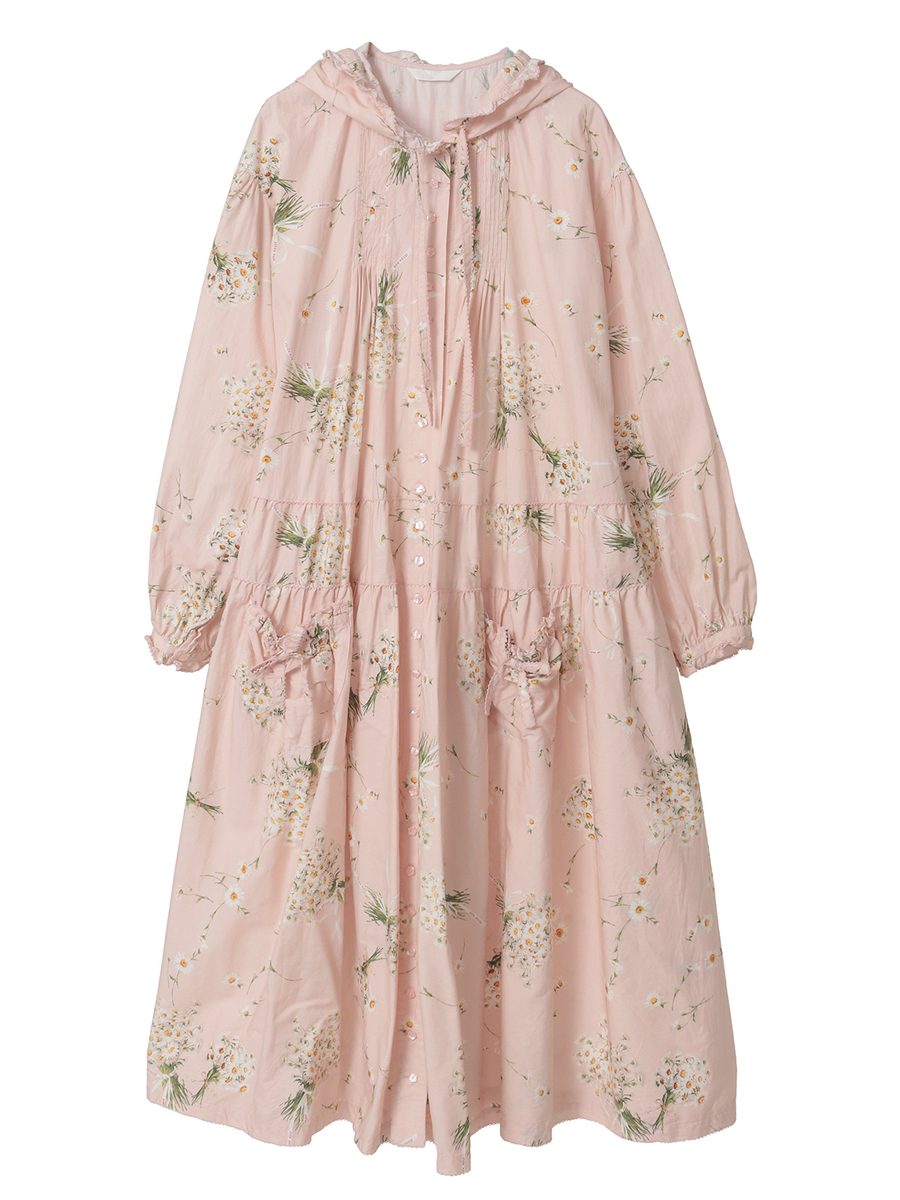 マーガレットブーケプリントミディワンピース 詳細画像 サックス 1