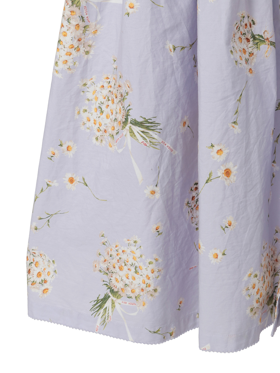 マーガレットブーケプリントミディワンピース 詳細画像 サックス 13