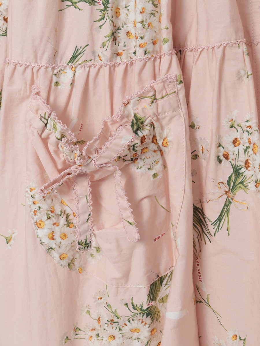 マーガレットブーケプリントミディワンピース 詳細画像 サックス 6