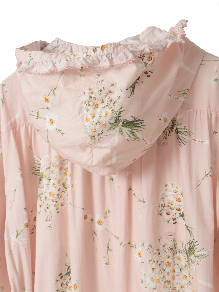 マーガレットブーケプリントミディワンピース 詳細画像 サックス 7