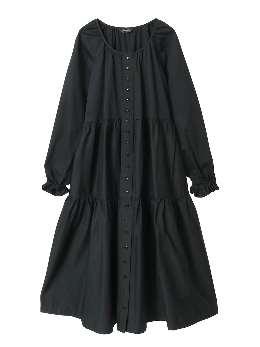 ティアードミディワンピース 詳細画像 クロ 1