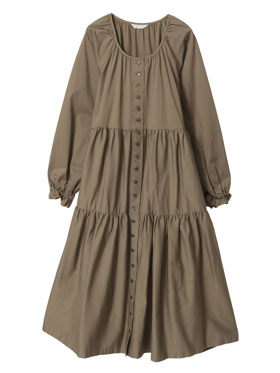 ティアードミディワンピース 詳細画像 カーキ 1